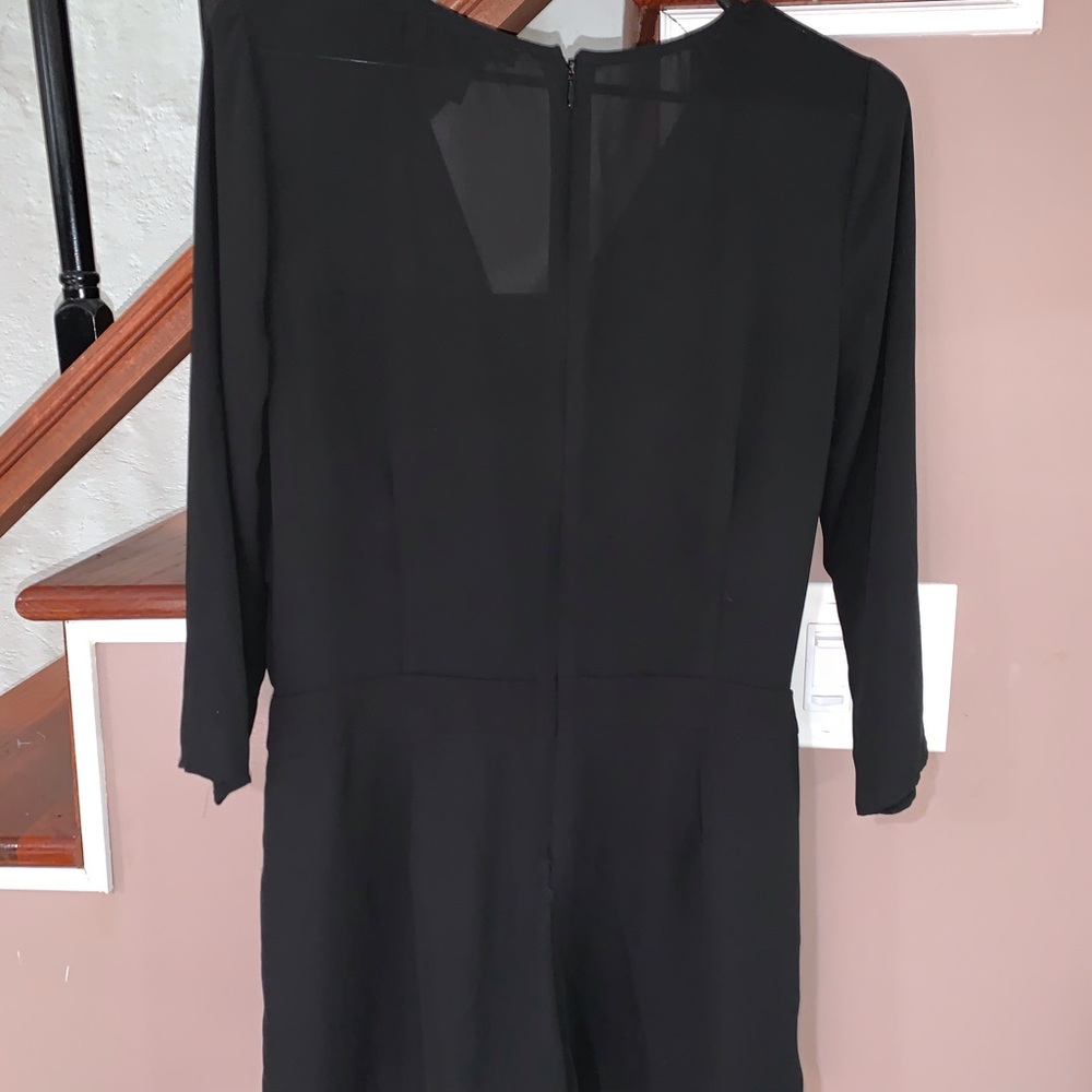 Black long sleeve romper